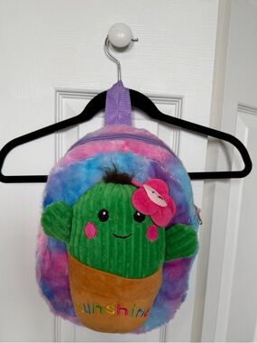 Cute Plush Cactus Backpack - Multicolor (Purple, Blue, Pink, Green)